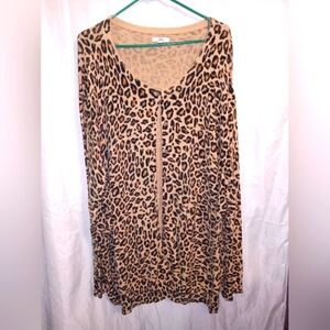 Croft & Barrow 4X Women's animal print button up, outerwear, light jacket